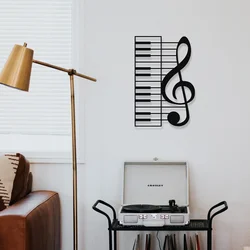 Opviq Zidna dekoracija Musical, 47x70 cm, 1.2 mm, Crna