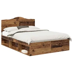 Vidaxl Konstrukcija postelje Star les 140 x 190 cm Masivno borovo les
