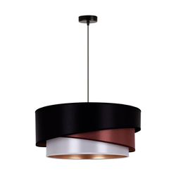 Duolla - Luster na sajli KOBO 1xE27/15W/230V O 45 cm crna/bordo/srebrna