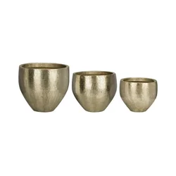 Eglo 428094 - Komplet od 3 metalnih vaza OKAYAMA 92x86 cm, zlatne