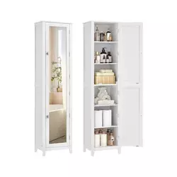 Songmics Kopalniška omarica 30x40x160 cm Bela