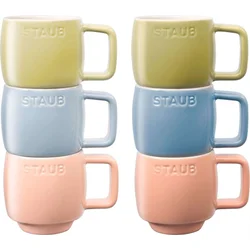 STAUB Set 6 keramičnih skodelic - večbarvne, 100 ml
