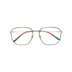Gucci Eyewear-hexagonal frame glasses-unisex-Black