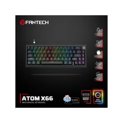 FANTECH Tastatura Mehanicka Gaming MK614 Atom x66 Retro crna (ice apricot switch)