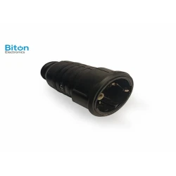 BITON ELECTRONICS Natikač mono gumeni CRNI 16A/250V (1091)