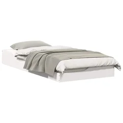 Vidaxl Konstrukcija postelje Bela 80 x 200 cm Masivno borovo les