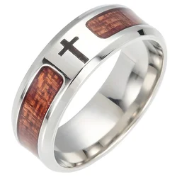 Prsten KR-17399 - Srebrna / Smeđa / 59mm KP17399