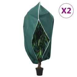 Navlake za biljke od flisa s patentom 2 kom 70 g/m2 1,55x1,55 m