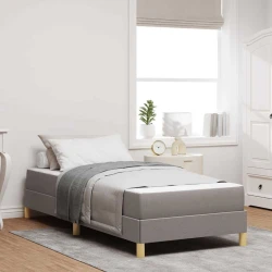 Vidaxl Postelja z vzmetnico Taupe, rjava 90 x 200 cm