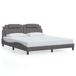 Okvir za krevet Viana bez madraca sivi 180x200 cm od umjetne kože