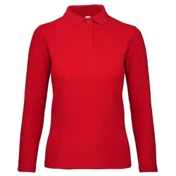 MAJICA DUGI RUKAVI POLO B&C ID.001 LSL/WOMEN 180G CRVENA 3XL