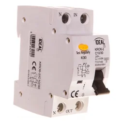 Kanlux Diferencialno stikalo 2P C 10A 0,03A tip AC KRO6-2/C10/30 23215