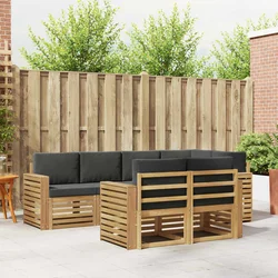 Set vanjskih sofa 7 pcs Bijela i antracit 251 x 132,5 x 73 cm