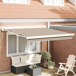 Nadstrešnica Bež 350 x 250 x 165 cm Poliester i aluminij