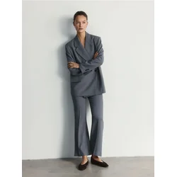Reserved - Flare pantalone na crtu