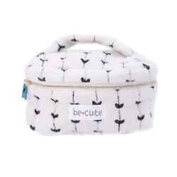 Be Cute plišani neseser sa crnim srcima L