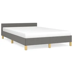 Vidaxl Posteljni okvir brez vzmetnice temno siv 120x200 cm blago