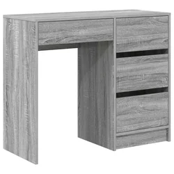Stol s ladicama Siva Sonoma 90 x 37.5 x 75 cm Konstruirano drvo