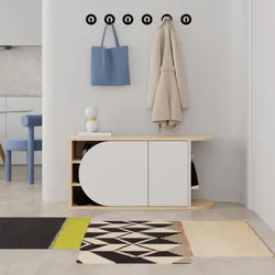 Hanah home Cipelarnik Hrast-Beli