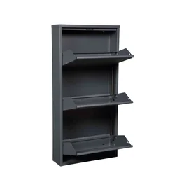 HANAH HOME Ormar za cipele Torino 3 Anthracite
