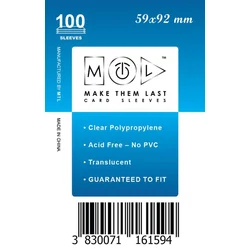 Pravi Junak Make Them Last Ovitki za karte EUR 59x92 mm, 100 ovitkov Soft