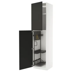 METOD Visoki element-ostava, bela/Nickebo boja antracita, mat, 60x60x240 cm