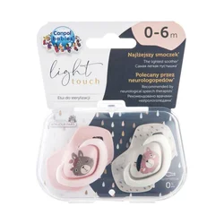 CANPOL BABIES Silikonska varalica za bebe Bonjour Paris 0-6M 2/1 roze