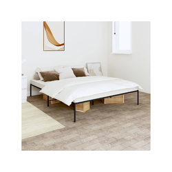 Metalni okvir za krevet crni 140x190 cm