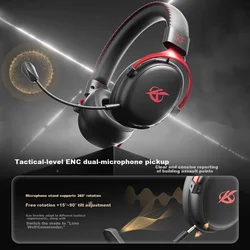 IKF Gaming Bluetooth slušalice V11 Max, Crno-crvene