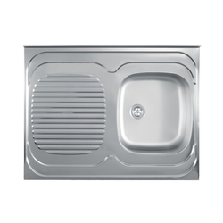 Metalac Standard D Jednodelna sudopera-desna, Inox, fi 60, 800 x 600 mm