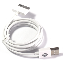 USB kabel Teracell Plus iPhone 4 2A beli 1.2m