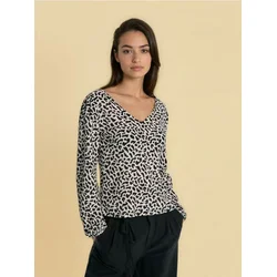 Sinsay - Bluza sa dugim rukavima u leopard printu - šareno