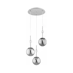 Luster na sajli ARVENA 3xE14/10W/230V sjajni hrom/crna/dimljeno