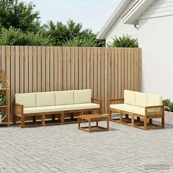Set vanjskih sofa 8 pcs Prirodna i krem Poliester