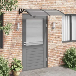 Nadstrešnica za vrata crna 350 x 75 cm polikarbonatna