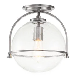 Quintiesse QN-SOMERSET-F-C-BN -Plafonsko svetlo SOMERSET 1xE27/60W/230V matni hrom
