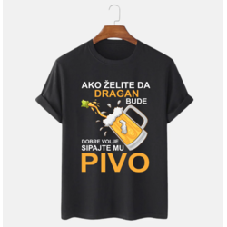 MAFIMI Muška majica Ako želite da bude dobre volje, Crna