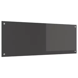 Kuhinjski zid Tamno siva 110 x 40 cm Staklo otporno na udarce