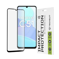 Techsuit zaštitno celoplošno staklo 111D za Realme C51/Note 50 - Crna KP30904