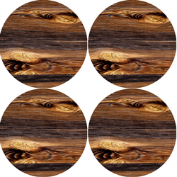 Bertoni Home Unisexs 4 Round Table Pads Set Drewno