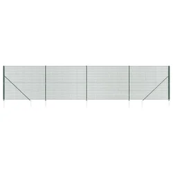 Vidaxl Mrežna ograja s konicami za postavitev zelena 2x10 m
