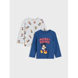 Sinsay - Pamučna majica 2 pack Mickey Mouse - indigo