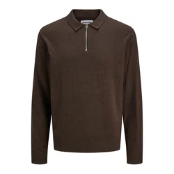 JACK & JONES Pulover JJEEmil temno rjava
