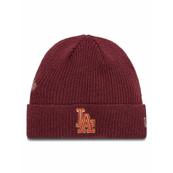 Kapa New Era LA Dodgers World Series Patch Cuff Knit Beanie 60580732 Rdeča