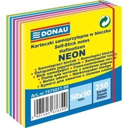 Donau Samolepilna blazinica mini - 50x50 mm, 250 l., neonske barve