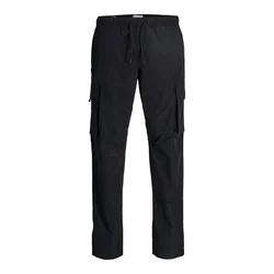 JACK & JONES Kargo hlače JPSTKANE IVAN  črna
