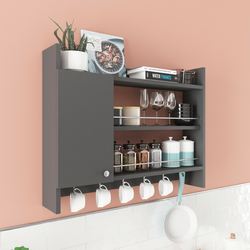 HANAH HOME Kuhinjska polica Knerr Anthracite