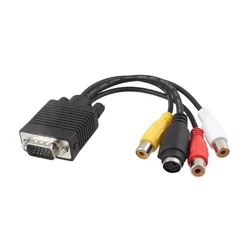 Adapter VGA na 3xRCA in S-Video