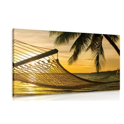 Slika zibajoča mreža na plaži - 60x40