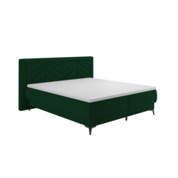 Boxspring postelja, 160x200, zelena, OPTIMA A